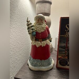 Jim Shore Tree Tops Glisten - Wonderland Santa and Tree 6011687 NEW for 2022